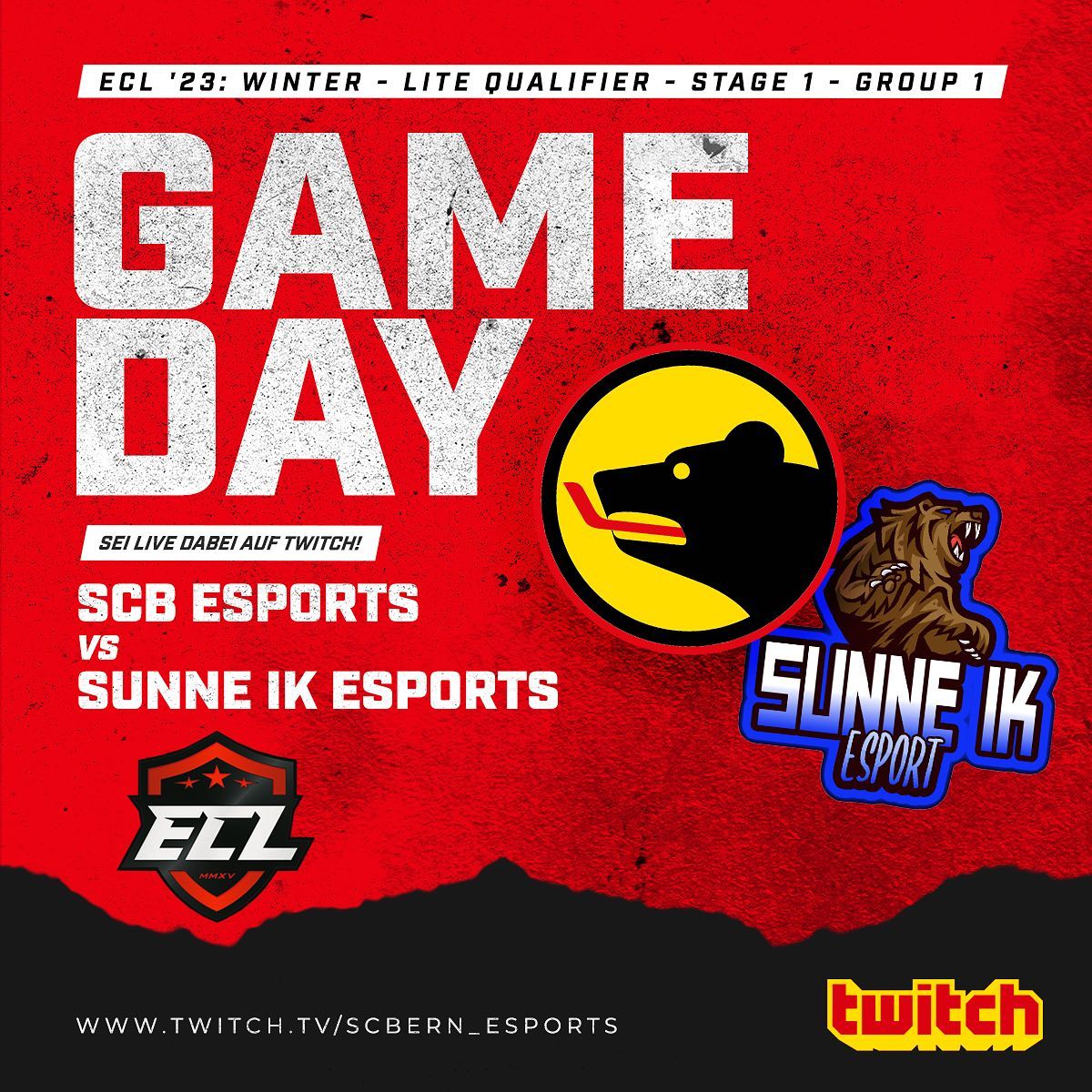 BloodyLP's tweet image. Nach dem erfolgreichen Doppelspieltag von gestern, geht es gleich Schlag auf Schlag weiter.
Heute trifft der SCB eSports auf Sunne IK Esport. 🔥🥅🏒

Livestream-Start: 20.50 Uhr 📺
Wie gewohnt live auf twitch.tv/scbern_esports mit mit als Kommentator!

#SCBESPORTS #SCBern #Schweiz