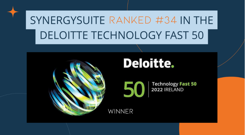 SynergySuite's tweet photo. Delighted and honored to announce that SynergySuite ranked #34 in the 2022 Ireland Deloitte Technology Fast 50 awards! 

We couldn't be more grateful to be a part of seeing restaurants succeed! Check out the press release on our website to learn more. 

https://t.co/l6fyVR7GDR https://t.co/qPK1kFkyxh