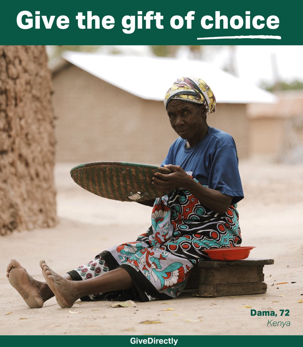 Giving money without conditions allows people to invest in what they need most → GiveDirectly.org/donate (2/2)