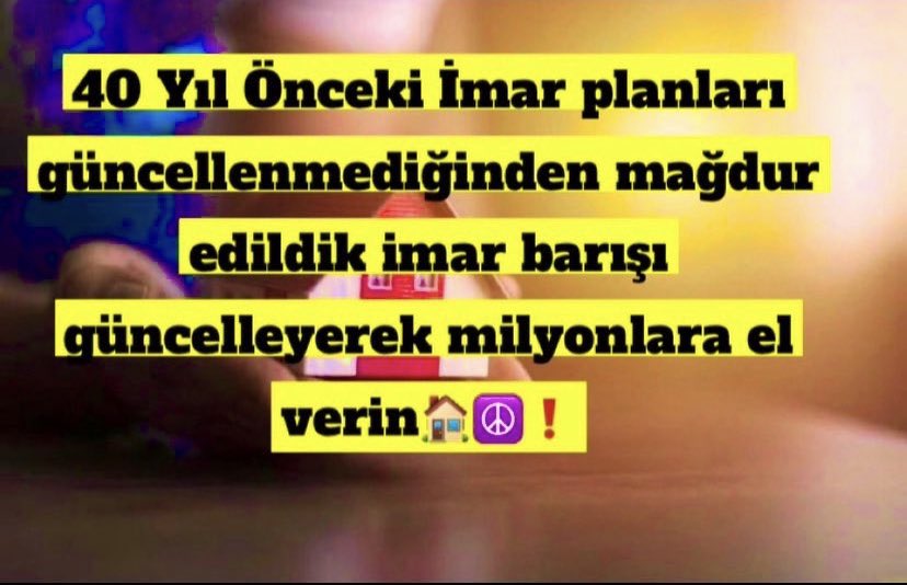 İmarAffına Düzenleme gerekli kendi tapulu yerimizde 40yıl bekledik
<a href="/omerrcelik/">Ömer Çelik</a> 
<a href="/jsarieroglu/">Jülide Sarıeroğlu 🇹🇷</a> 
<a href="/Tamer_Dagli/">Tamer Dağlı 🇹🇷</a> 
@ahmetzenbilci 
<a href="/MSErdinc/">Mehmet Şükrü ERDİNÇ</a>
<a href="/erkanakcay45/">Erkan Akçay</a> 
<a href="/bakisimsekmhp/">Baki Şimşek</a> 
<a href="/MehmetTaytakMHP/">Mehmet Taytak</a> <a href="/GulbeyazKurklu/">İmar Barışı Magdurlari Platformu</a> <a href="/AlaattinCakir07/">Alaattin Ç A K I R 🇹🇷</a>  <a href="/Mustafa_Destici/">Mustafa Destici</a>     <a href="/DursunATAS38/">Dursun ATAŞ</a>                #imarBarışı