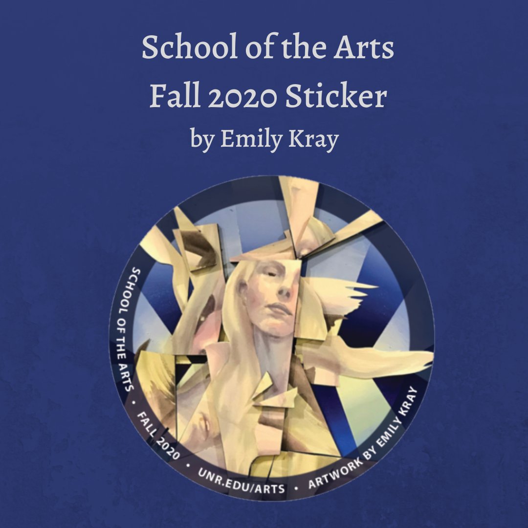 A throwback to the Fall 2020 Sticker Contest. "A Slice of the Emily Pie" by Emily Kray (BFA 2020).

The submissions for Spring 2023 Sticker Contest are now open! To be considered, please send your artwork by December 2. Visit unr.edu/arts/sticker for more information! 

#SOTA