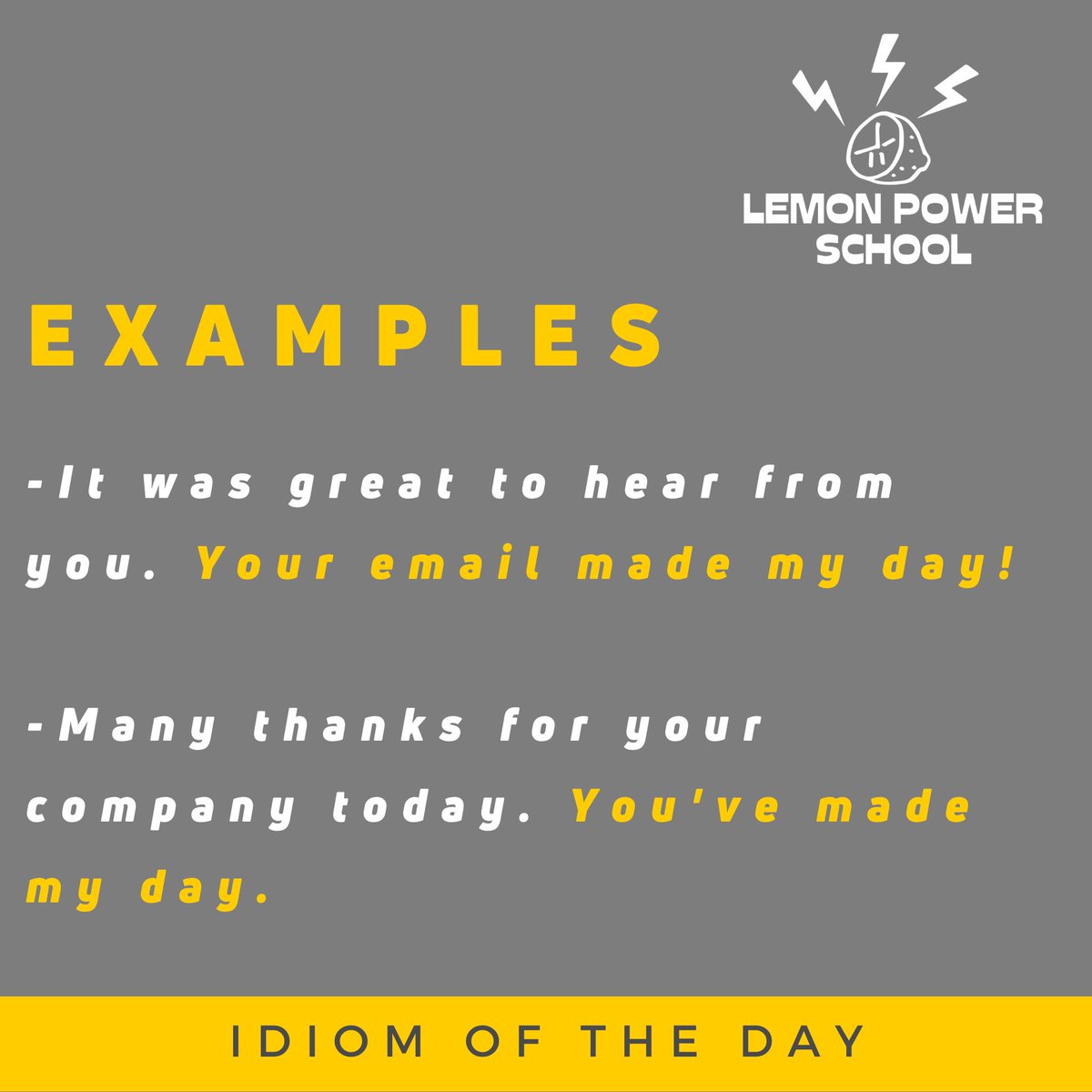 tlteducation's tweet image. 🍋⚡️🇬🇧 Nuestro #lemontip de esta semana os trae una expresión que seguro que escucharás a menudo y que probablemente que ya conozcas. ¿O no? ¿La has utilizado en alguna situación?

Venga, aprovecha y utilízala hoy mismo 🙌🏼📒⚡️

#lemonpowerschool #englishlanguage #esl #eal