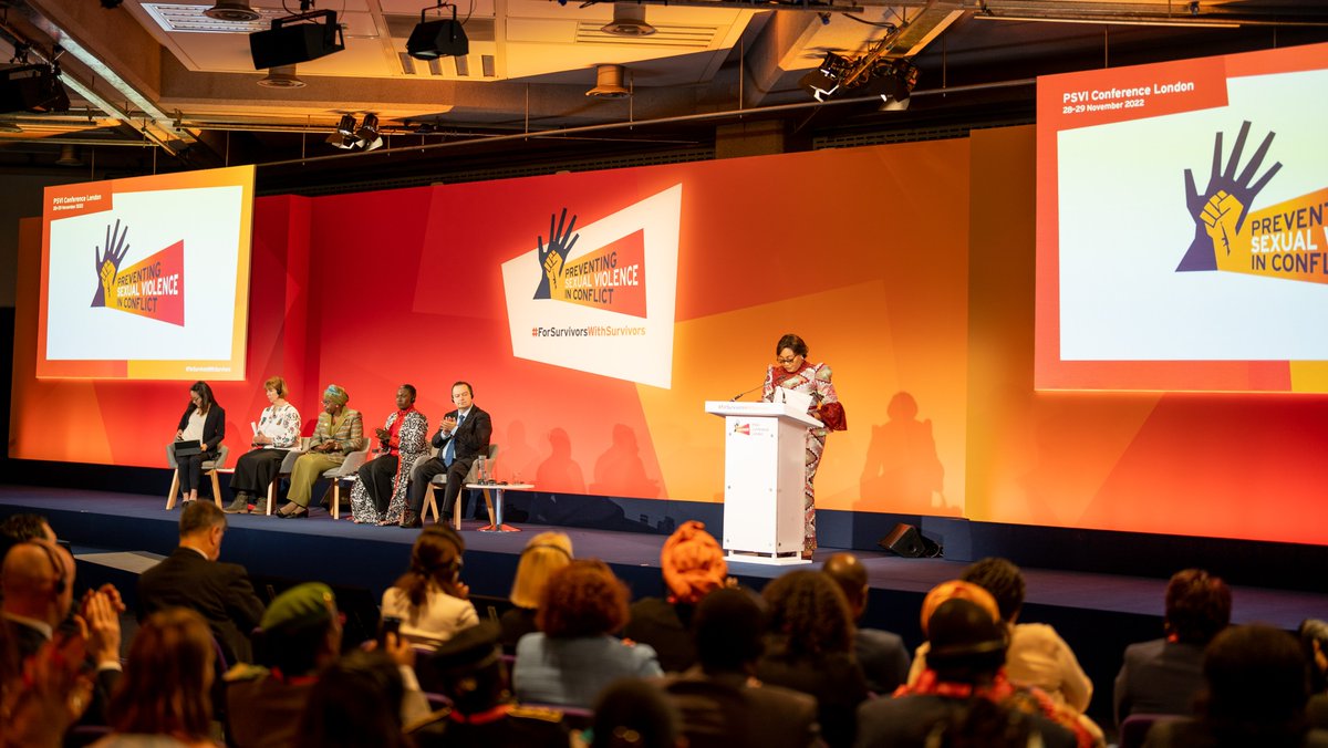 DeniseNyakeru's tweet image. Malgré les efforts fournis pour mettre fin aux violences sexuelles, les femmes continuent d’en être victimes. Du haut de la tribune du #PSVI conference à Londres, j’ai dénoncé la guerre injuste menée par procuration par le Rwanda contre la #RDC et qui exacerbe ces violences.