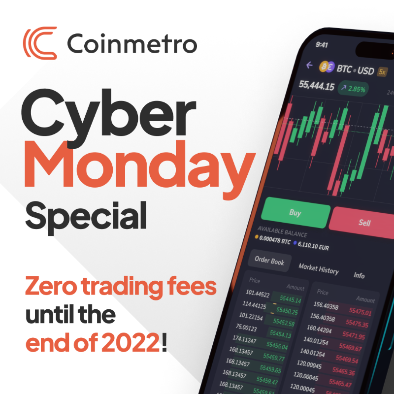 CoinMetro's tweet photo. 📢 NO TRADING FEES!

Sign up &amp; trade for free on the Coinmetro spot exchange until next year! 🎁