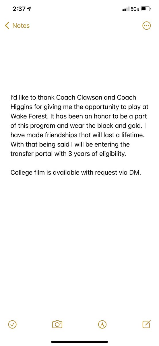 Thank you, Deacon Nation.