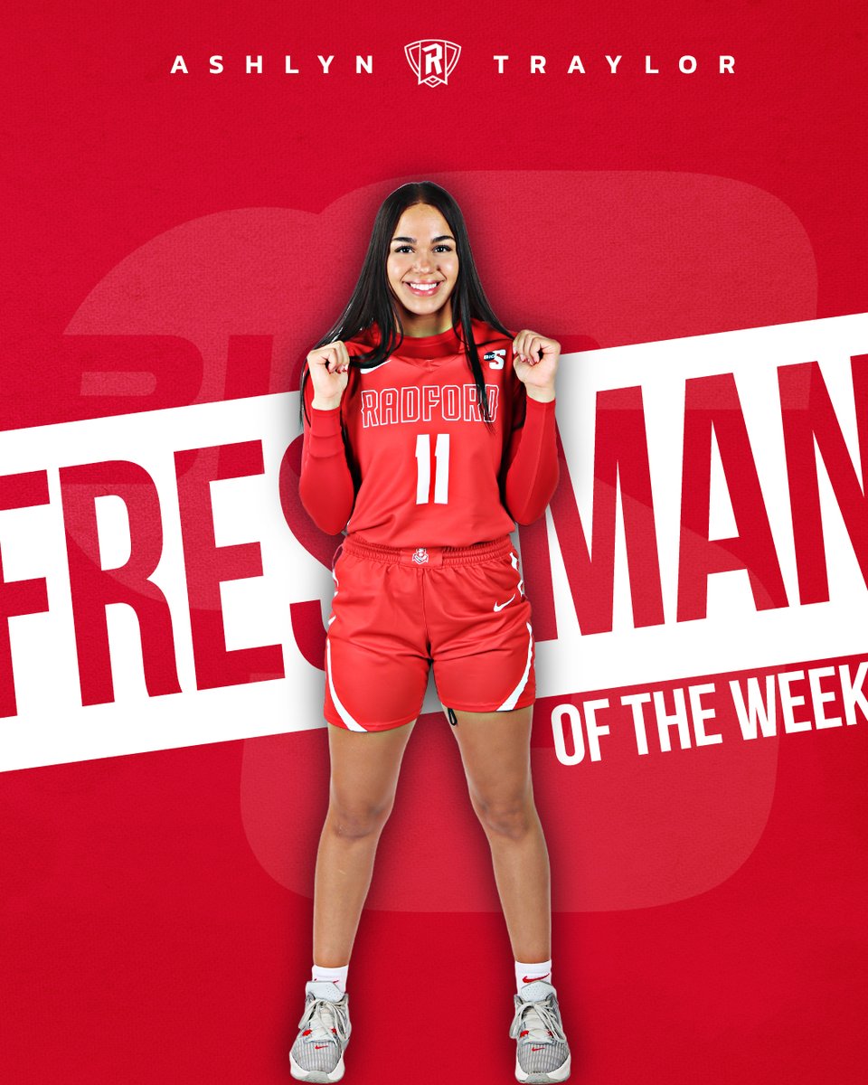 BigSouthSports's tweet photo. She averaged 13.5 points, 10.5 rebounds and 6.0 assists in ✌️ wins, and finished one assist shy of becoming the first Highlander in 𝐩𝐫𝐨𝐠𝐫𝐚𝐦 𝐡𝐢𝐬𝐭𝐨𝐫𝐲 to record a triple-double. 😳

@Radford_WBB's Ashlyn Traylor is the #BigSouthWBB🏀 Freshman of the Week! https://t.co/qhEmoHYzHO