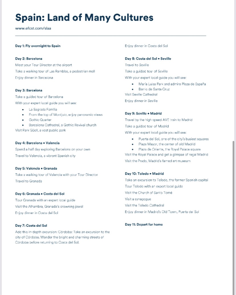 ATTENTION ⚠️ 
The Hispanic Studies department will be offering several courses during the mini semester, where you’ll have the opportunity to travel to Spain and receive credit. 

#uhhispanicstudies #universityofhouston #uhlearningabroad #efcollegestudy