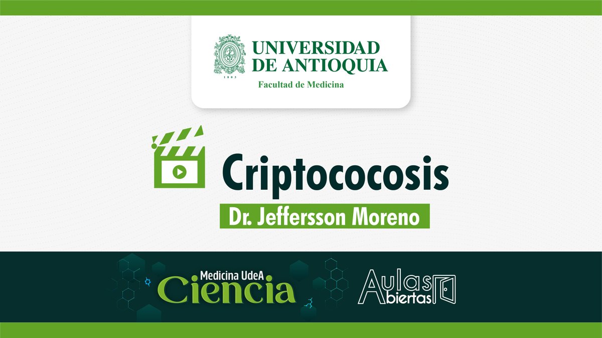 MedUdeACiencia's tweet image. #AulasAbiertasUdeA | Criptococosis

Consulta el video completo aquí⬇
🔗 bit.ly/3ANHoLJ

#Criptococosis #Infección #Fisiopatología