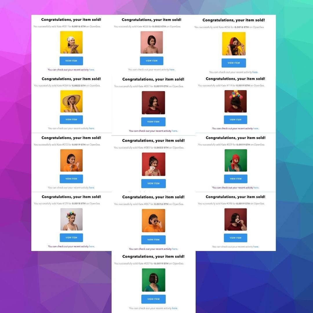 worldofkatenft's tweet image. Okay!
It&apos;s time to wrap up last week!

13 sales! 🥳🎉

 We are slowly approaching the end of Phase 2! 
It means that there will be a Giveaway for the hodlers.🎁

Thanks to everyone who participated in &quot;Black Week&quot; ❤️❤️

You are great!🤗👐

#NFTFam 
#NFT 
#NFTshill 
#NFTCommunity