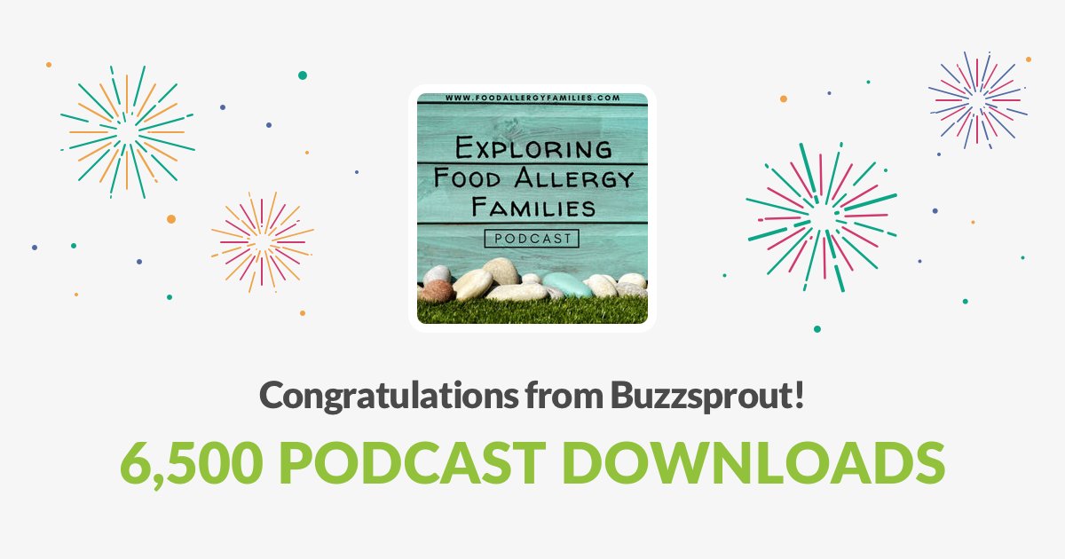 Well, this is exciting....Exploring Food Allergy Families podcast from @FACounselor has officially had over 6,500 downloads! 

While it's still on hiatus, there's 2 seasons worth of episodes, including a 2-part one with @Jo_Frost. On all #podcast apps and FoodAllergyFamilies.com