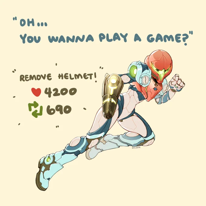 Strip  Dread Suit Samus edition, helmet! 