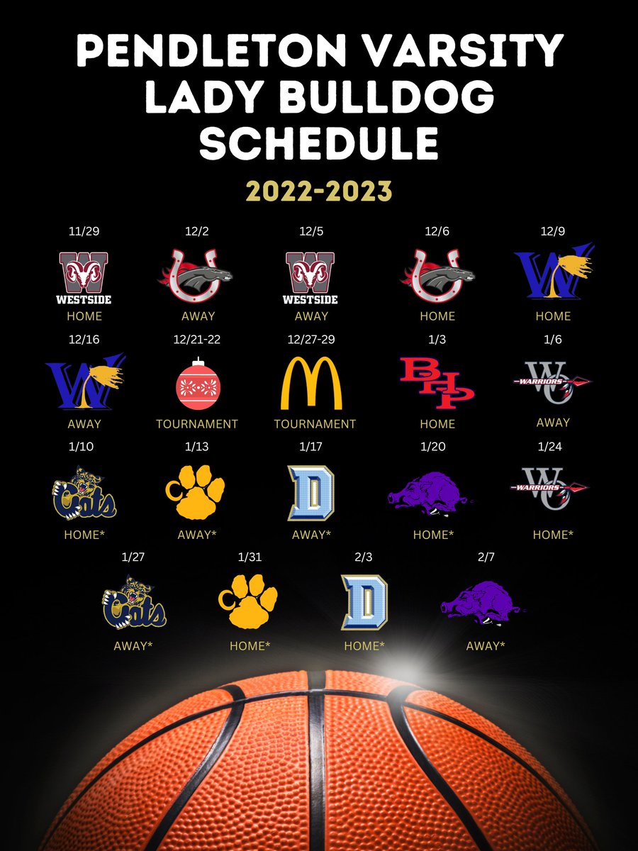 All varsity games will start at 6:00 pm. Look forward to seeing everyone at the games!