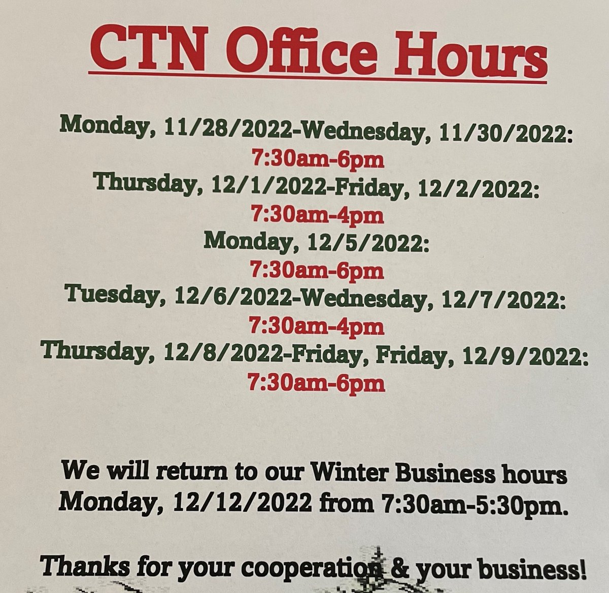 ColumbusTurf's tweet photo. Keep In mind our adjusted hours for the next two weeks! Call us! We are still cutting! Thanks so much for thinking of us for all your sod needs! https://t.co/gG7MMbusrN