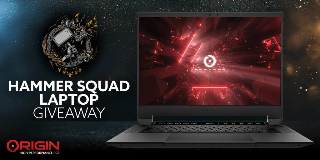 ORIGINPC's tweet image. 🌎  WORLDWIDE GIVEAWAY 🌏 

We&apos;ve partnered up with @towelthetank 🔨 for a special giveaway featuring a Hammer Squad 🔨 VOYAGER ORIGIN PC Edition Laptop! 💻 

🎁 Enter now for the chance to win: bit.ly/HammerSquadGiv…