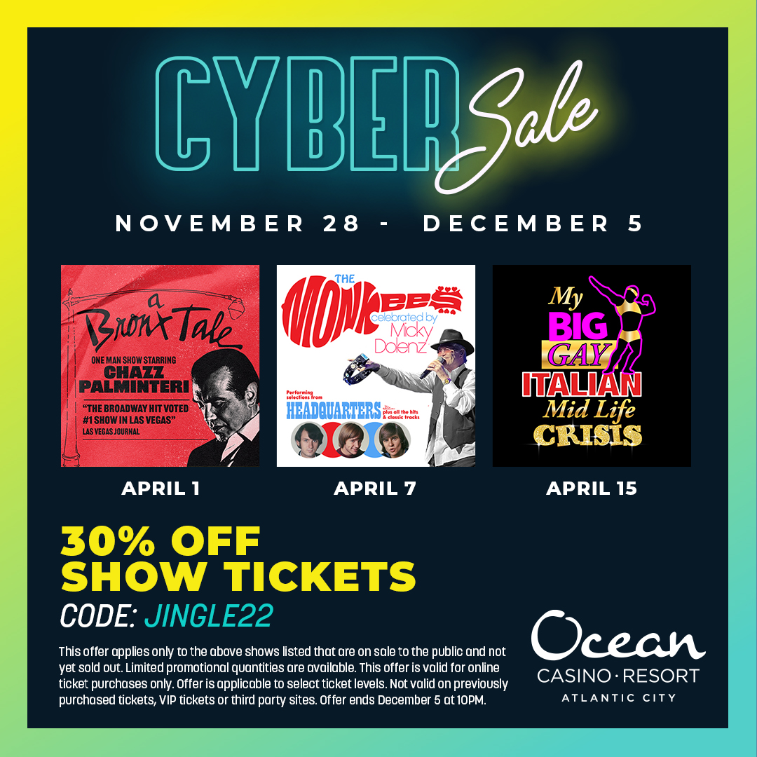 Go for the live shows ✨ Enjoy 30% off select show tickets from 11/28 - 12/5!

View our cyber sale offers here: bit.ly/3OKrgAo.