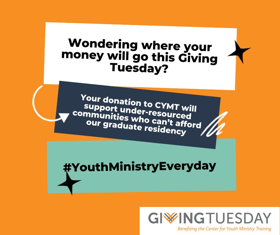Tomorrow is GivingTuesday and we’re inviting you to invest in youth and help make youth ministry possible every day of the week. #GivingTuesday  #YouthMinistryEveryday #InvestinYouth