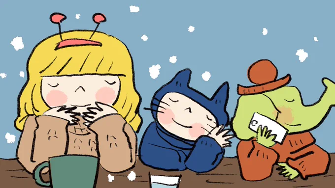 のんびり。#絵 #イラスト #動物 