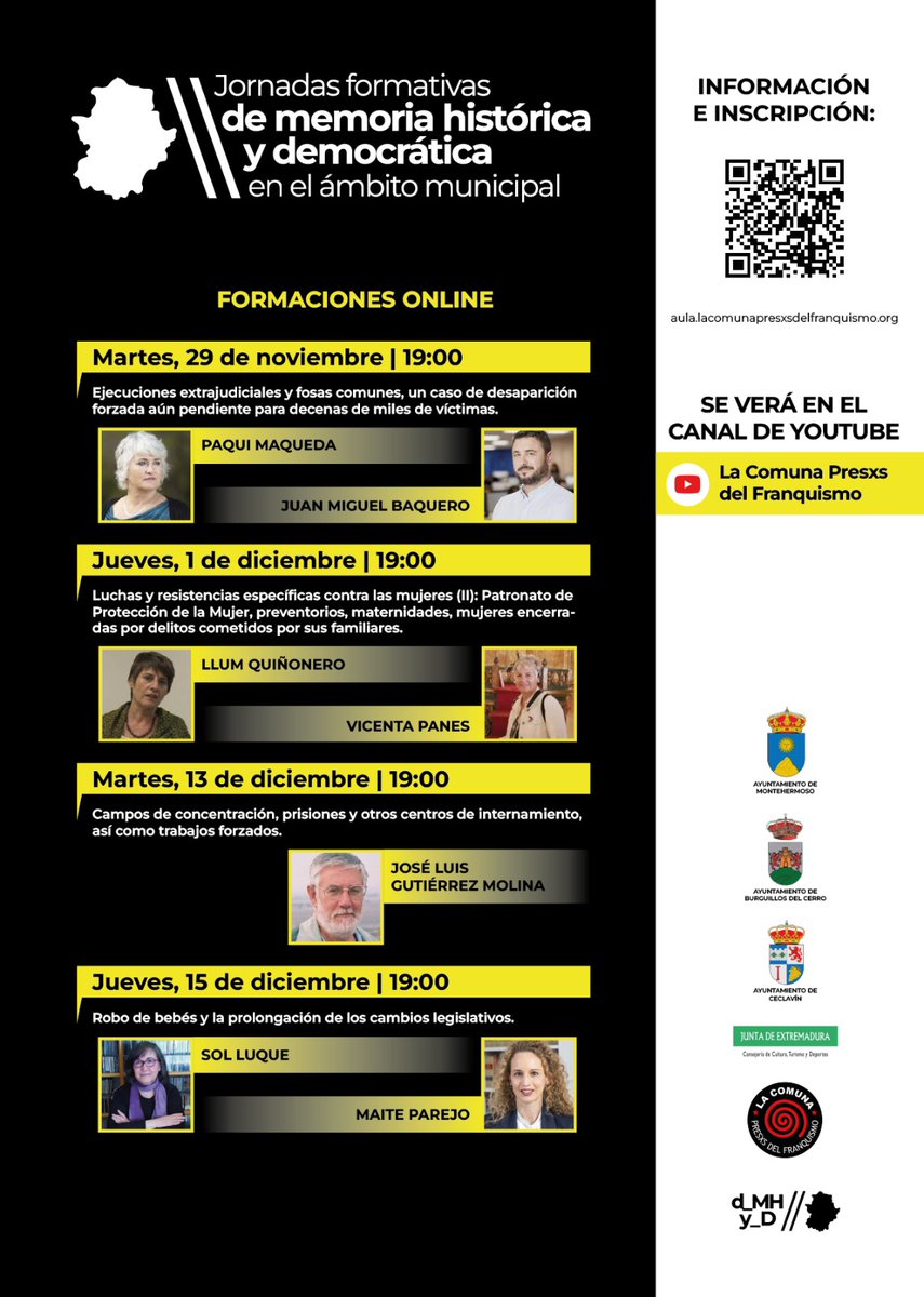 Formaciones en línea. Porque fueron, somos. <a href="/lacomunapresxs/">La Comuna. Presxs y Represaliadxs del franquismo</a>