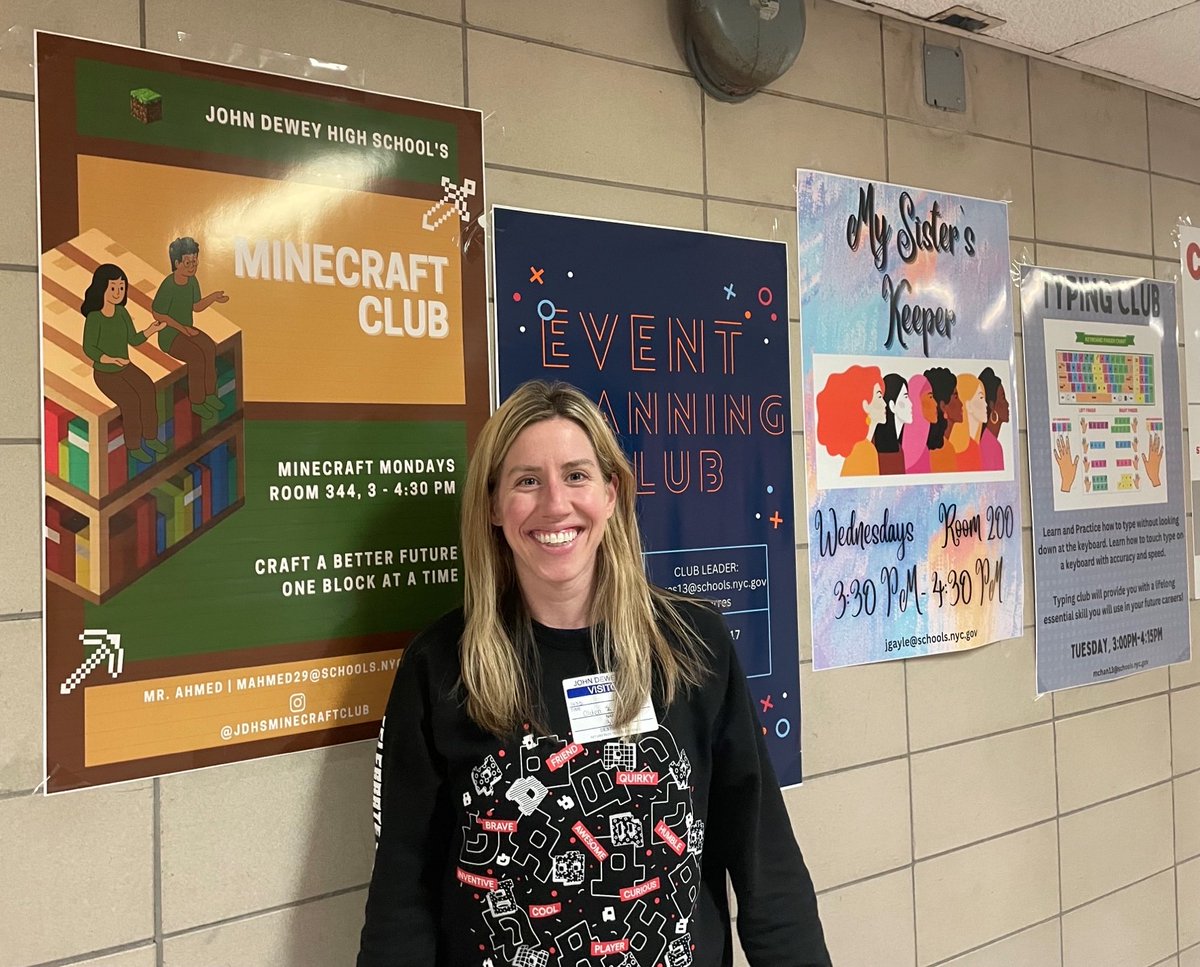 nwoods's tweet photo. #VIP #WestCoast Visitor to #Brooklyn @NYCSchools today! @Microsoft @julieolden4 Head of Business Strategy for @PlayCraftLearn #MinecraftEdu visited the @JohnDeweyBK #MinecraftClub & Mr. Ahmed's @MrAhmedGaming Chemistry class bringing some cool Minecraft #Chemistry Flashcards https://t.co/ph59yxcaIo