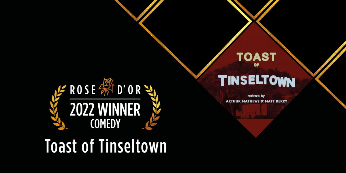 Congratulations to Toast of Tinseltown winner of the Rose d’Or Award for Comedy #RosedOrAwards #Rosedor #awards #toastoftinseltown #objectivefiction #wiip #all3mediainternational #bbctwo #UK