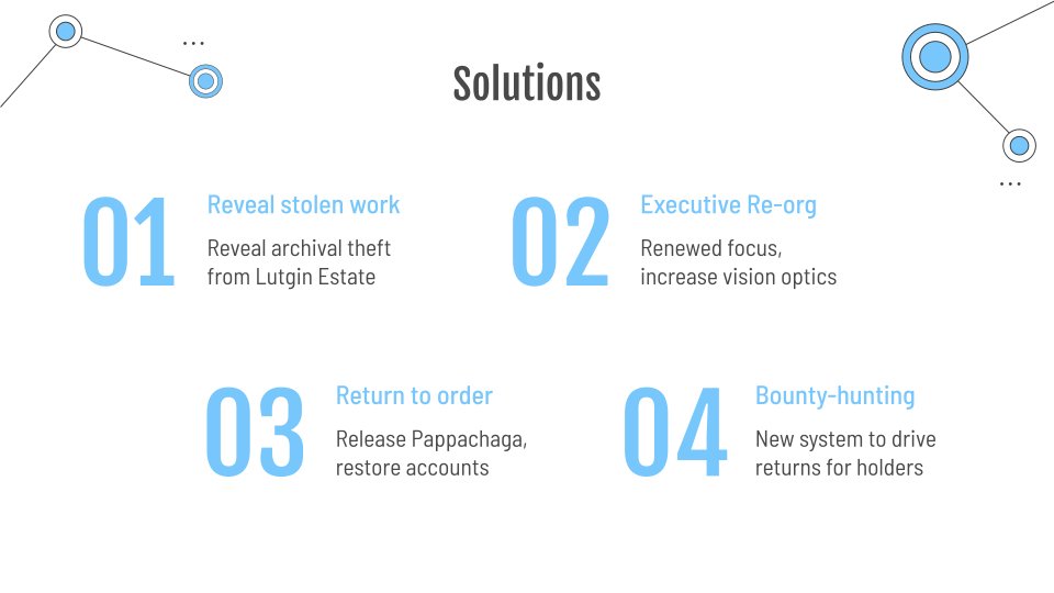 We have come to an agreement. Pappachaga will be released and will be handing Shoqanaw off to @caddielutgin to deepen focus on <a href="/cigawrettepacks/">Going_away</a> 

A few slides below from our campaign on why we felt this entire situation was necessary.