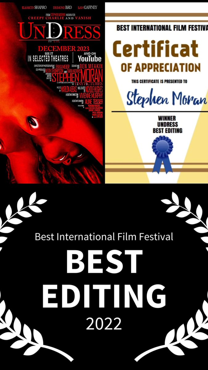 Desvantes's tweet image. So a movie I starred in "Undress" won its 1st award in a film festival, let's keep them coming #film #actor