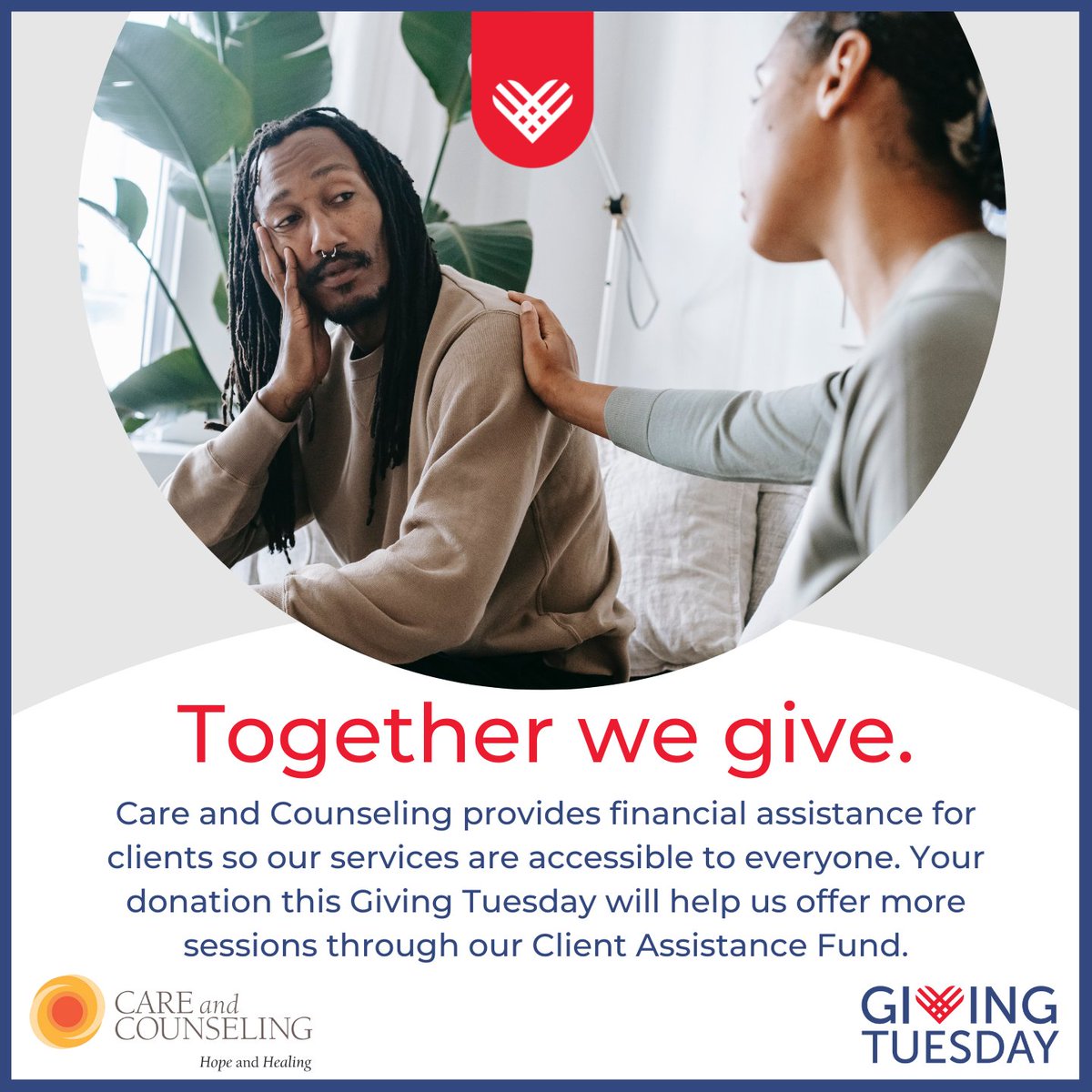 CounselingSTL's tweet photo. In 2021, Care and Counseling offered our Client Assistance Fund to 133 people who were not able to afford therapy. With your support this Giving Tuesday, we will be able to increase the number of people seen who face financial barriers. #GivingTuesday #HopeandHealing #therapy https://t.co/AKWHeEP6Zi