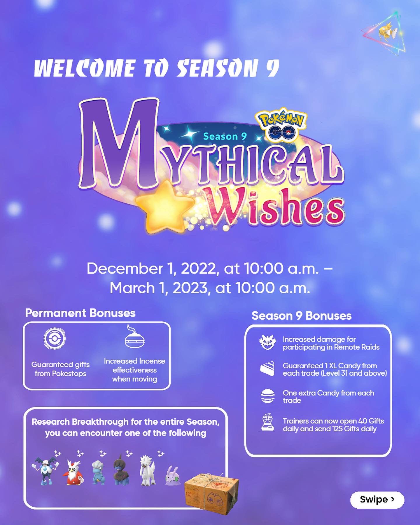 Welcome to Season 9: Mythical Wishes – Pokémon GO