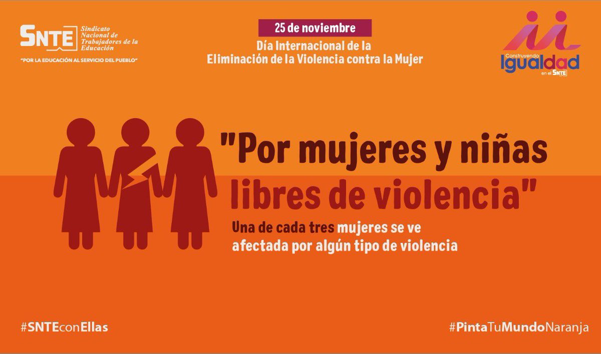 #SNTEconEllas 🙋‍♀️
#PintaTuMundoNaranja 🧡

Actúa a diario 🗓️ y a toda hora 🕑 para prevenir maltrato contra mujeres y niñas ✋ Como el #SNTE 📚 tú también ‼️#Únete‼️ #SNTEigualitario 🙋‍♀️🔛🙋‍♂️

#DíaNaranja #NiUnaMas #NiUnaMenos #HeForShe <a href="/ONUMujeresMX/">ONU Mujeres México</a> <a href="/UN_Women/">UN Women</a> 🇺🇳