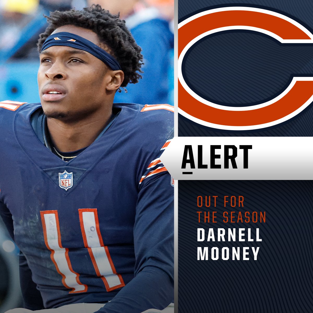 NFL on Twitter "Bears WR Darnell Mooney (ankle) will miss the rest of