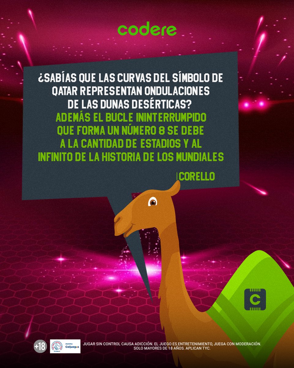 CodereCO's tweet photo. ¡Juégatela en el #Mundial! y no te pierdas mis datos mundialistas #Corello 😎✅ https://t.co/yrvDho2Qyh