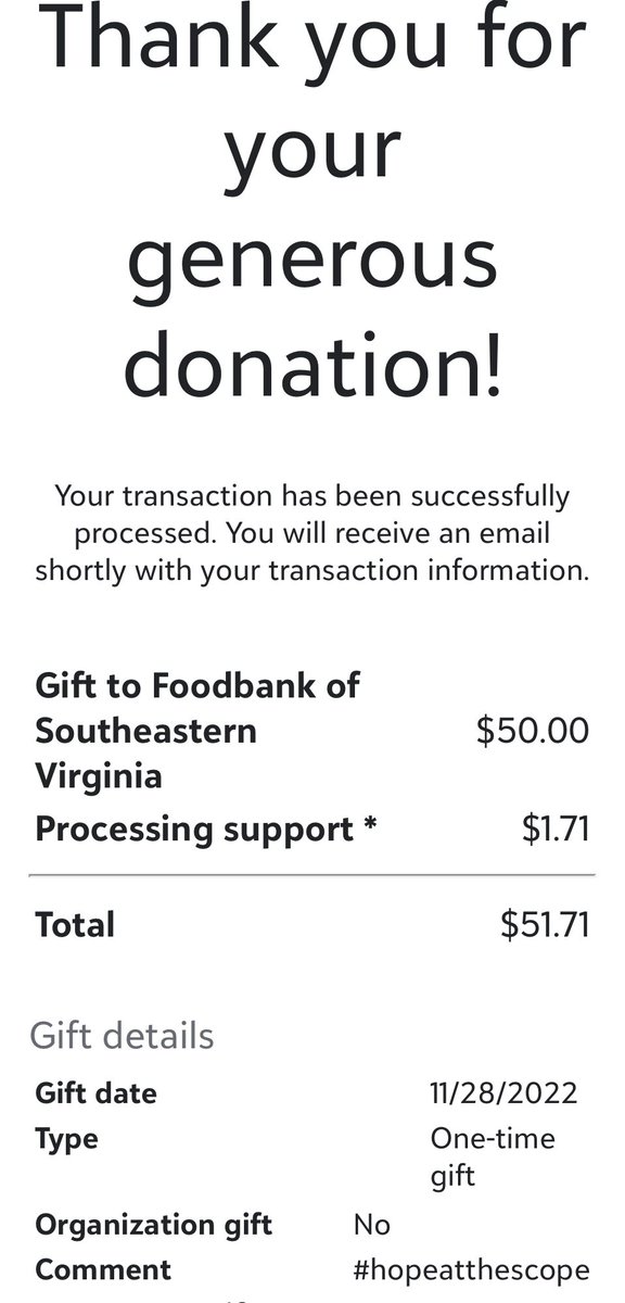 Ashley Shean (@manisae1) on Twitter photo 🍎 Donated to the Foodbank of Southeastern Virginia for team #HopeAtTheScope 🔬 #HCWvsHunger <a href="/acweyand/">Shematologist, MD</a> 🍎 Donated to the Foodbank of Southeastern Virginia for team #HopeAtTheScope 🔬 #HCWvsHunger <a href="/acweyand/">Shematologist, MD</a>