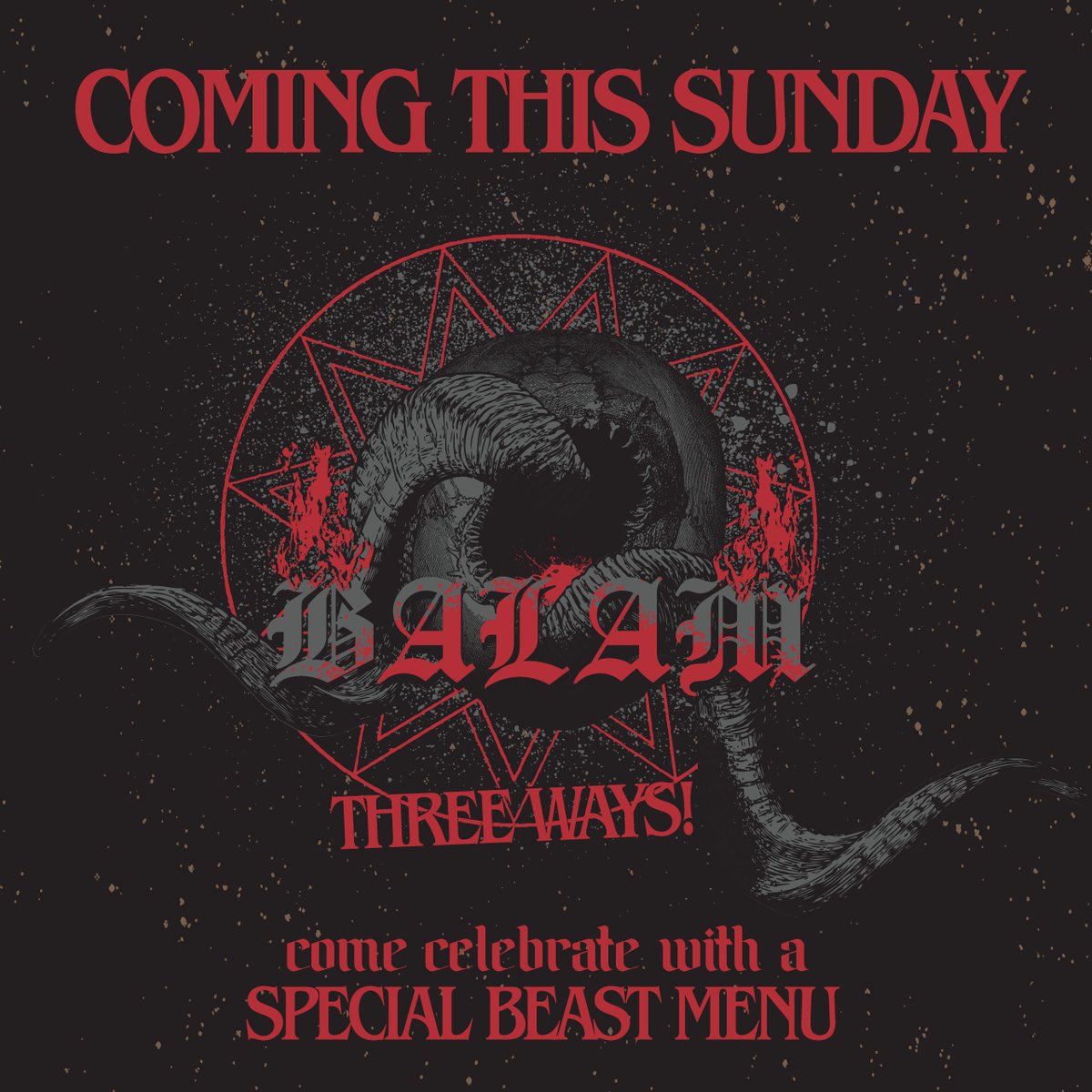 MARK YOUR CALENDARS: Balam coming at ya' in three different versions + a special <a href="/beastrestaurant/">Scott Vivian</a> menu