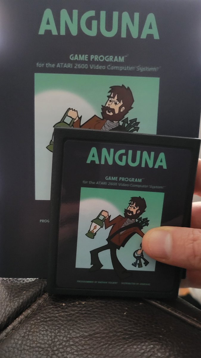 Obscur_Game_Con's tweet photo. To say that I am excited to play this is an understatement!

#Anguna on the #Atari2600 from @nathantolbert and @AtariAge is a rather impressive game for the system!

Huge shout out to @nathantolbert for sending this! https://t.co/Xi8TxPabqC