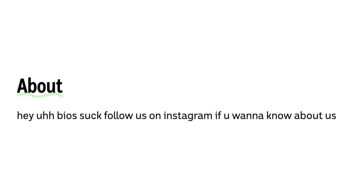 I am BEGGING musicians to please write a proper bio