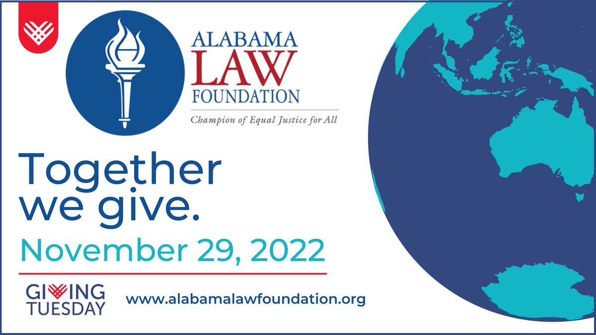 ALLawFoundation's tweet photo. As the only charitable, tax-exempt organization affiliated with the Alabama State Bar, ALF has helped the state’s lawyers make a valuable difference in the lives of Alabama’s citizens. Help Us Make a Difference. #GivingTuesday2022 #accesstojustice  https://t.co/B5ZMCXTlTp. https://t.co/jwwEe4x5zR