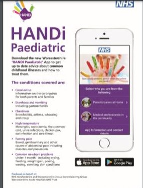 Unsure what to do when your child's unwell? #WorcestershireHour #parents can try the free NHS HANDi App - with a symptom checker for all types of childhood health conditions & #TopTips on how to treat them. More info & download here: bit.ly/NHSh4nd1.