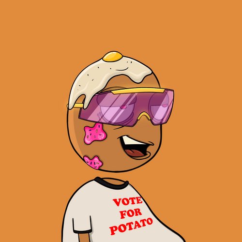 sergeantspudgun's tweet photo. I’ve heard there’s a trouble maker trait causing havoc in @Tatertownnfts 
Potatoes are rising up against @realDonaldTater 
These #taters want answers to where the #mrstaters are!
Conspiracy’s are flying around amongst the #tinfoilhats and #boxtaters 
#agentsofpeel are on the case https://t.co/4F1nV158ow