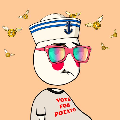 sergeantspudgun's tweet photo. I’ve heard there’s a trouble maker trait causing havoc in @Tatertownnfts 
Potatoes are rising up against @realDonaldTater 
These #taters want answers to where the #mrstaters are!
Conspiracy’s are flying around amongst the #tinfoilhats and #boxtaters 
#agentsofpeel are on the case https://t.co/4F1nV158ow