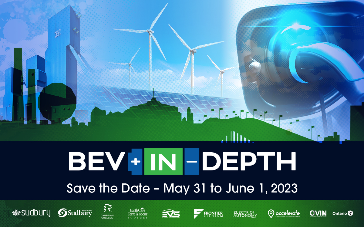 We're excited to reconnect with partners from the mining, automotive, battery &amp; energy sectors across the country to advance Canada’s EV battery electric supply chain. BEV In-Depth: Mines to Mobility occurs May 31-June 1, 2023, in Sudbury, ON. investsudbury.ca/bevindepth2023/