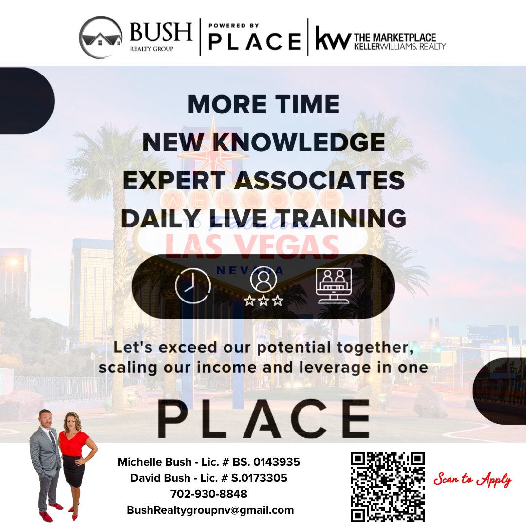 BushLVHomes's tweet photo. ❗❗Are you looking 👀 for a change?

💡 If you want to join us on our journey and be part of something truly incredible, rewarding and exciting, please reach out! 
☎️ 702-930-8848 
📩 BushRealtyGroupNV@gmail.com 

Together, we'll define our Future 🔮, Wealth 💰 and Career 💼! https://t.co/ZWIsh9zSLQ
