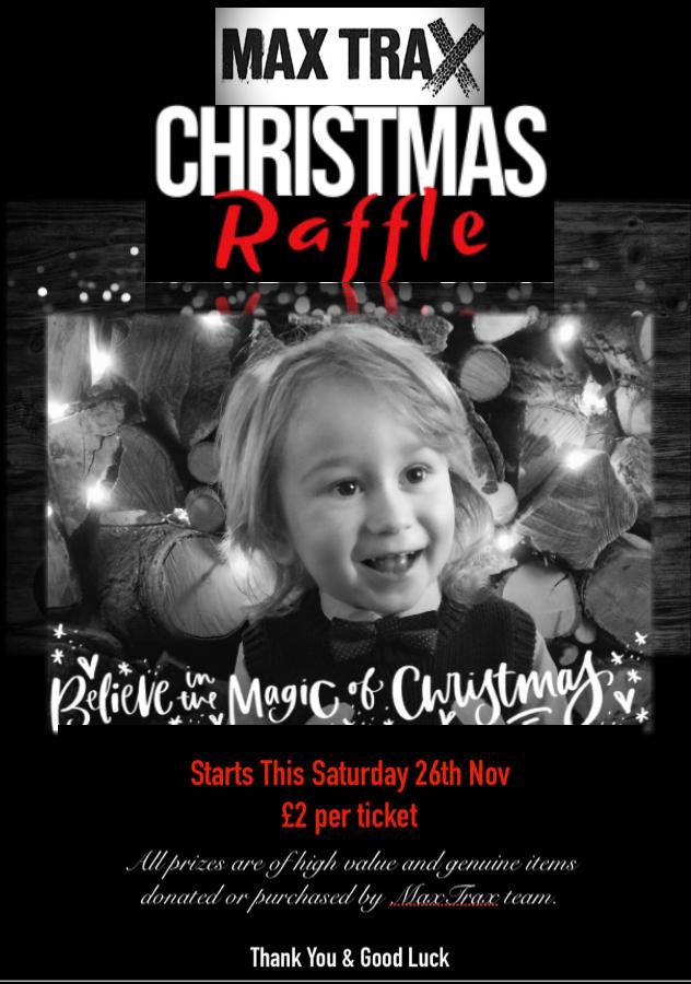 The <a href="/Max_Trax_/">MaxTrax</a> Christmas Raffle is back! Amazing prizes. Head to the <a href="/Max_Trax_/">MaxTrax</a> Facebook page for more details.