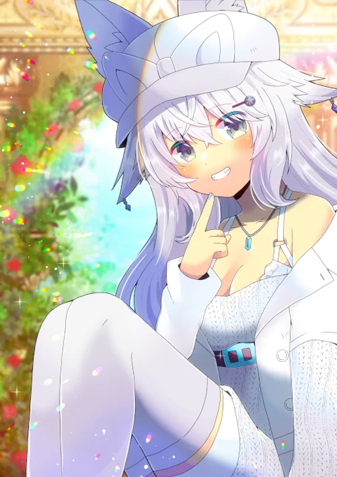 ユーリレイカ()さんの桔梗ちゃんを描かせて頂きました!リクエスト有難うございます   #VRC #VRCイラスト #Skeb #Commission 