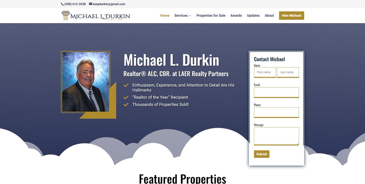 CodeCrater's tweet photo. Our newest web project is complete!

Presenting: https://t.co/GYNrN2I9iU

Michael L. Durkin is a Realtor® at LAER Realty Partners in Northborough, MA #keepdurkinworkin https://t.co/yr7H53UAR2
