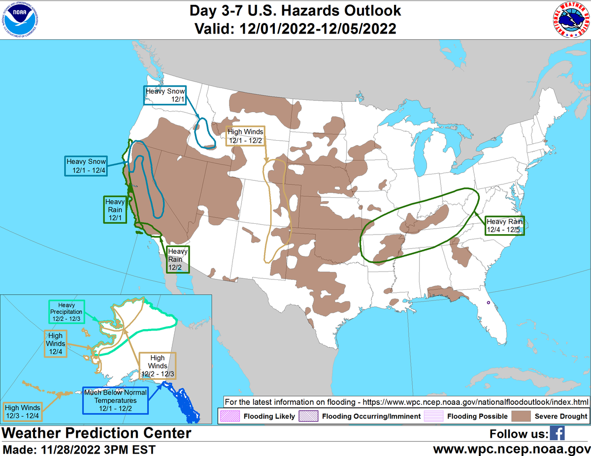 Nws Weather Prediction Center On Twitter An Updated Day Hazards