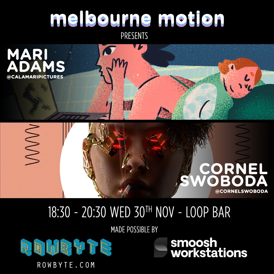 Great 2d / 3d Motion Design &amp; Animation Event This Wednesday By Melbourne Motion !! Free Register at facebook.com/events/3256372…
.
Thanks to Jason for his great work this year  - Press Going if you are attending : ) 
.
Cheers Matthew Packwood