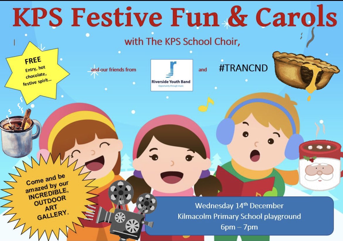 With music from the wonderful Riverside Youth Band, an AMAZING outdoor art gallery from #TRANCND, carols with the KPS Choir, hot chocolate, mince pies and mulled wine….it’ll be a special time. Other than some pennies for the collection buckets, all of the above is free ❤️.