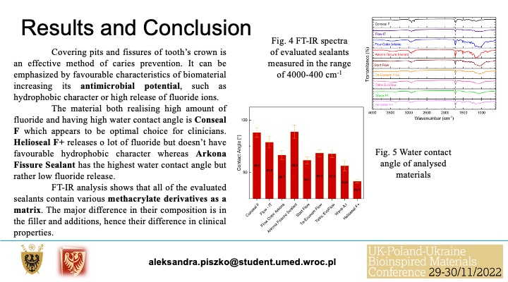 A_Piszko's tweet photo. My poster regarding biomaterials for teeth sealing  for #UKPLUABioinspired Conference. @ukplbioinspired https://t.co/DeYibduJ6s