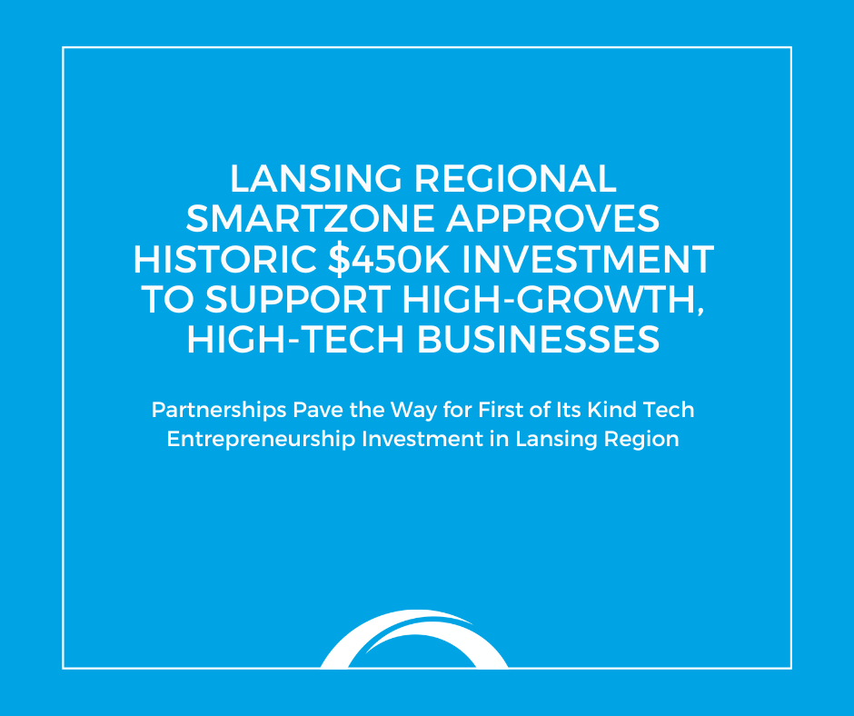 purelansing's tweet photo. The Lansing Regional SmartZone, directed by #LEAPActivator Harrison, approved a $450k investment to support high-growth &amp; high-tech businesses in the Lansing Region!

More here:  https://t.co/Sfih7WWfVb https://t.co/3b4E8sByvW