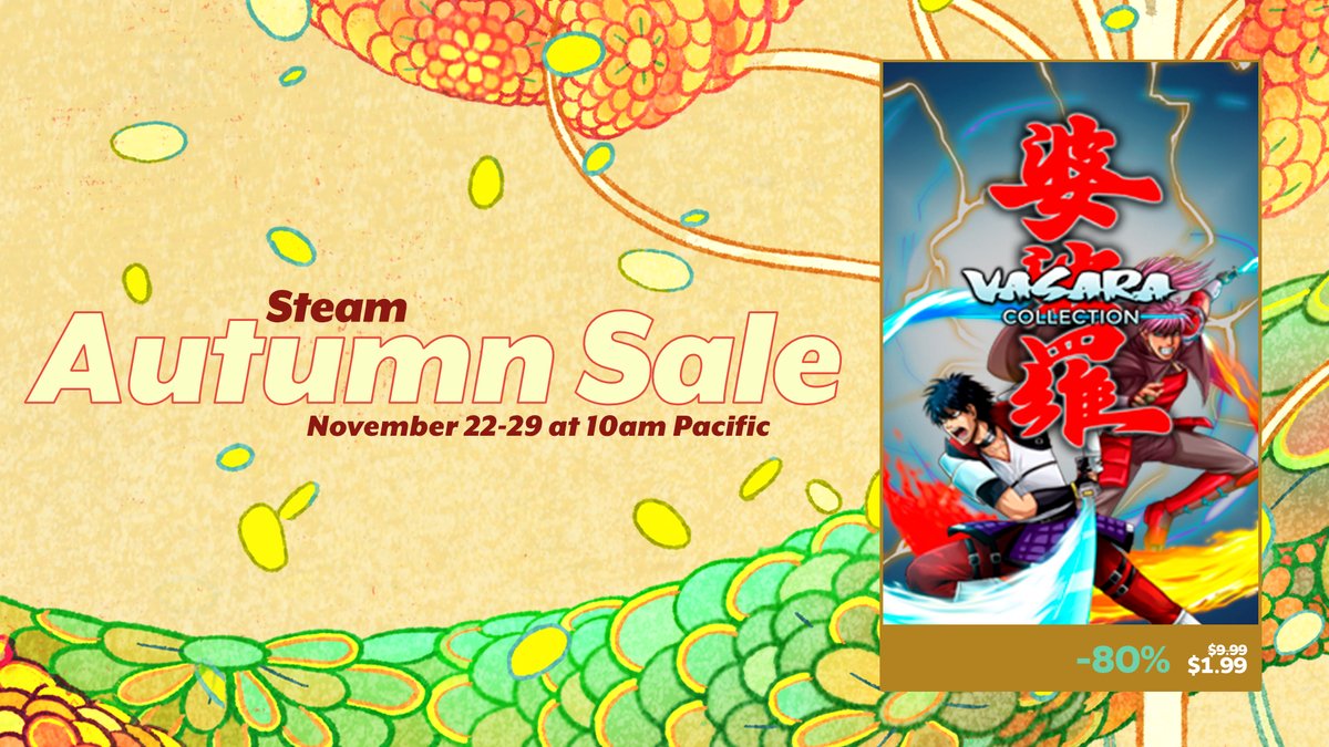 qubytegames's tweet image. VASARA Collection, the revived Japanese SHMUP is 80% OFF as part of the #Steam Autumn Sale!

Get it now: bit.ly/VASARASteam

#shump #qubyte #VASARACollection #indiedev